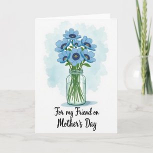 Cartão do Dia das Mães Indigo Bouquet