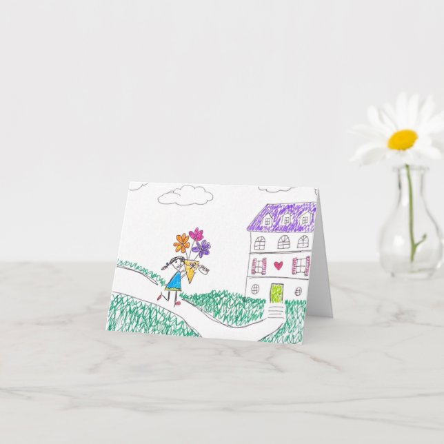 Cartão do Dia das Mães (Interior em Branco) (Planta pequena)