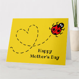 Cartão do Dia das Mães Joaninha Personalizado
