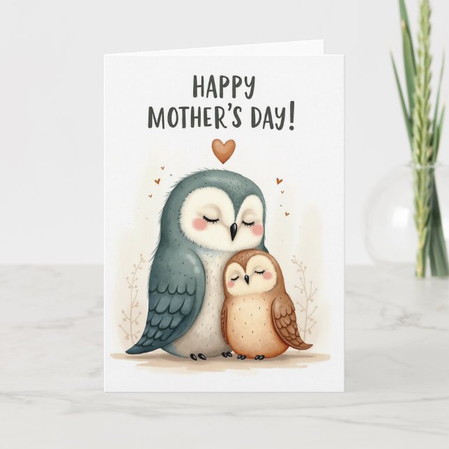 Cartão do Dia das Mães Mais Doce das Aves (Frente)