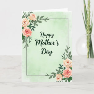 Cartão do Dia das Mães Marfim Rosa