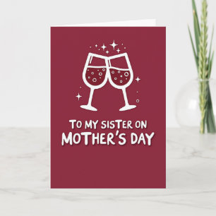 Cartão do Dia das Mães Maroon Cheers
