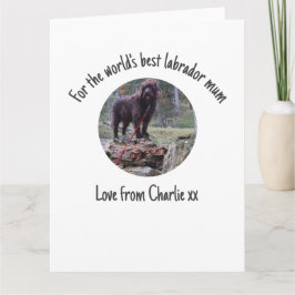 Cartão do Dia das Mães Melhor Mãe Labrador do Mund