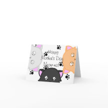 Cartão do Dia das Mães Meow-ma