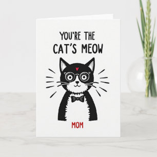 Cartão do Dia das Mães Miado de Gato