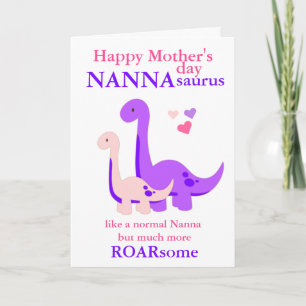 Cartão do Dia das Mães Nanna Dinossauro