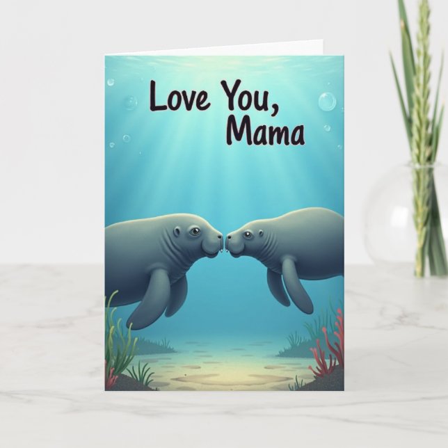 Cartão do Dia das Mães Ocean Love (Frente)