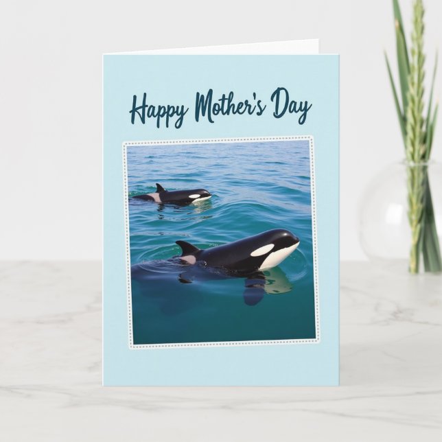 Cartão do Dia das Mães Oceânico Amor (Frente)