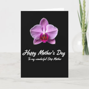 Cartão do Dia das Mães Orquídea Roxa