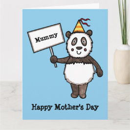 Cartão do Dia das Mães Panda Personalizado