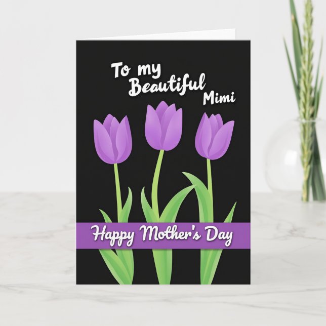 Cartão do Dia das Mães para a Doce Mimi (Frente)
