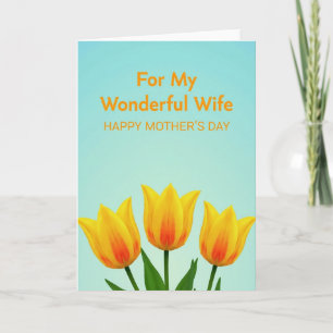 Cartão do Dia das Mães para a Esposa Floral