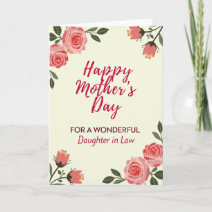 Cartão do Dia das Mães para a Mãe do Rose da Nora