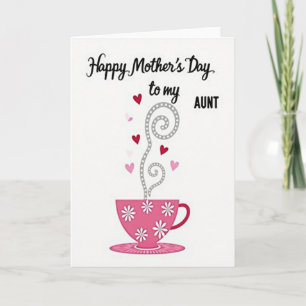 Cartão do Dia das Mães para a Tia Rose Teacup