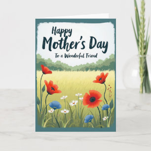 Cartão do Dia das Mães para Amiga Meadow