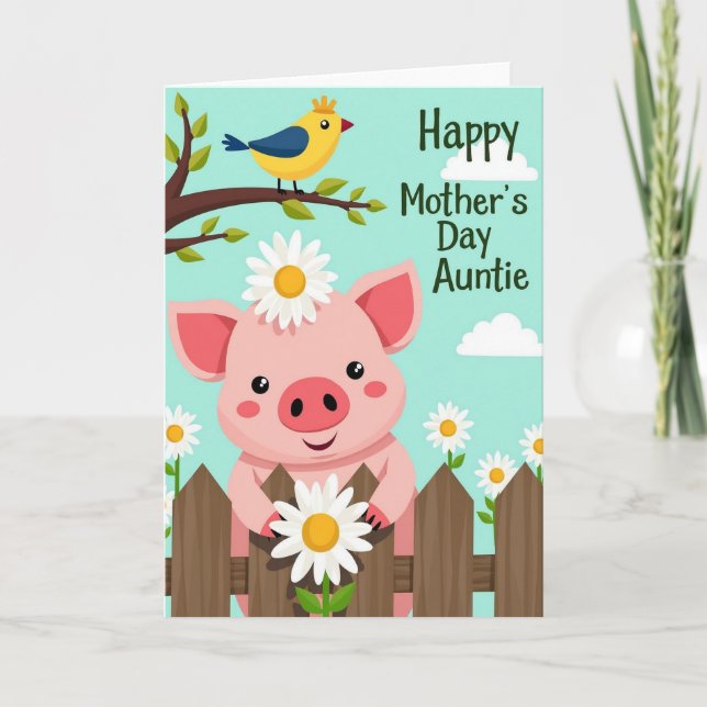 Cartão do Dia das Mães para Amigos Animais (Frente)