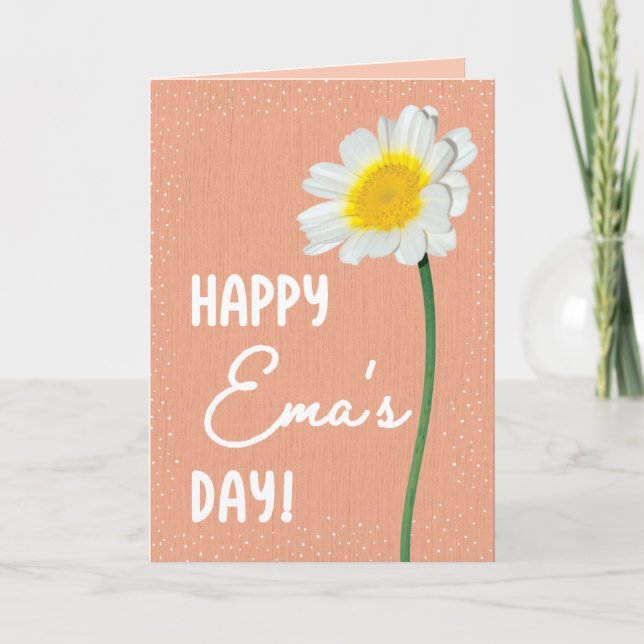 Cartão do Dia das Mães para Ema (Frente)