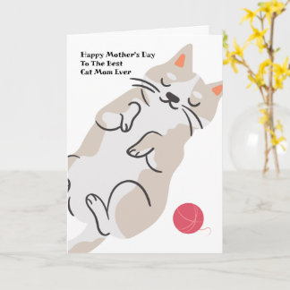 Cartão do Dia das Mães para Gata Mamãe