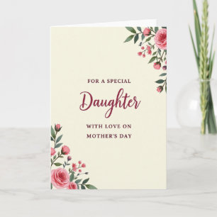 Cartão do Dia das Mães para Mãe de Filha Especial