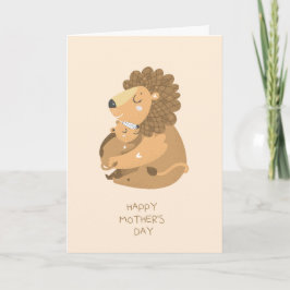 Cartão do Dia das Mães para Mãe e Bebê Filhote