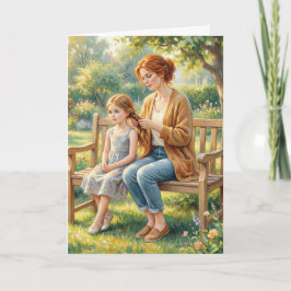 Cartão do Dia das Mães para Mãe e Filha