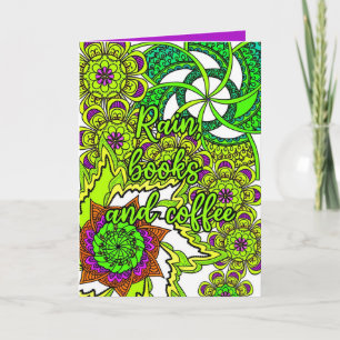 Cartão do Dia das Mães para Mãe que Ama Livros e C