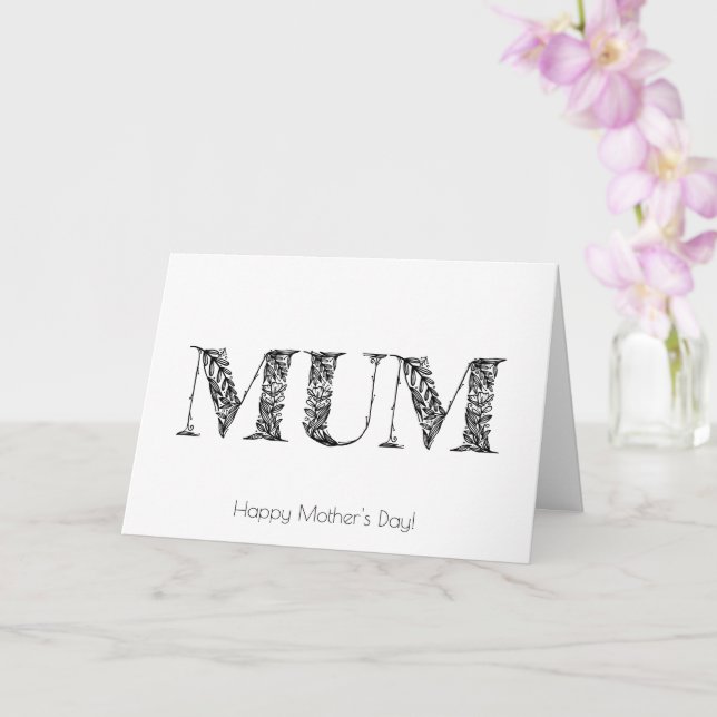 Cartão do Dia das Mães para Mamãe (Orquídea)