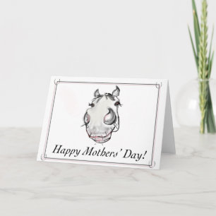 Cartão do dia das mães para mom. loving do caval