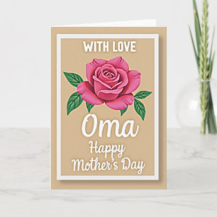 Cartão do Dia das Mães para Oma Querida