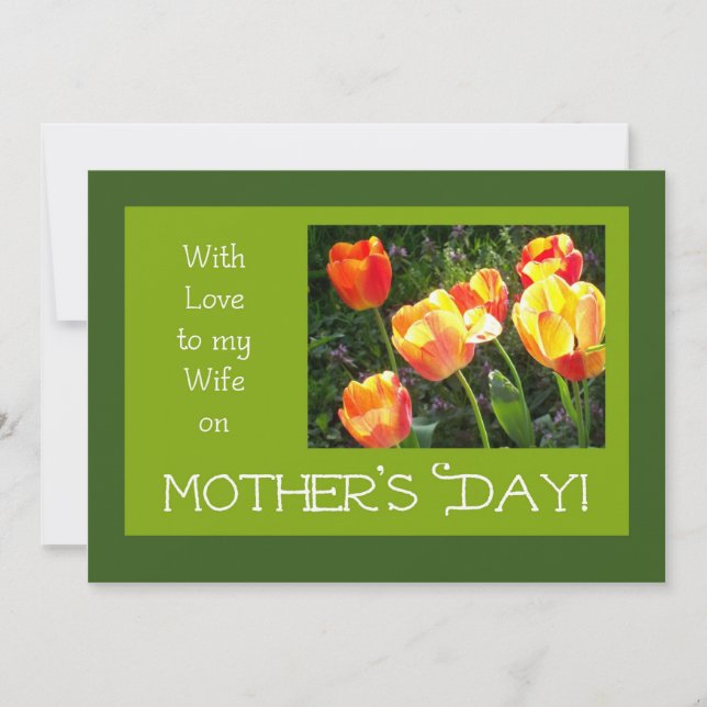 Cartão do Dia das Mães para uma Esposa (Frente)