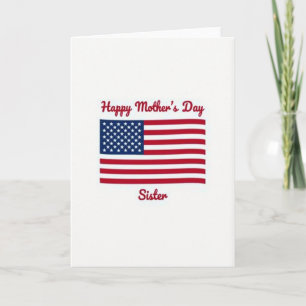 Cartão do Dia das Mães Patriótico Feliz