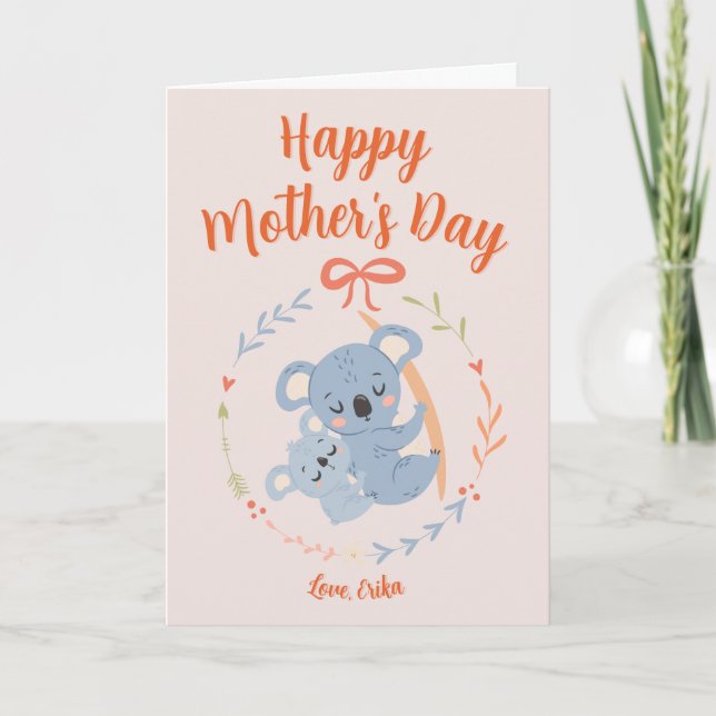 Cartão do Dia das Mães Personalizado (Frente)