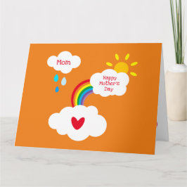 Cartão do Dia das Mães Personalizado Arco-íris Tem