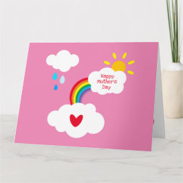 Cartão do Dia das Mães Personalizado Arco-íris Tem