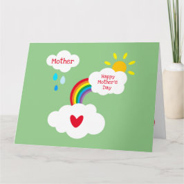 Cartão do Dia das Mães Personalizado Arco-íris Tem