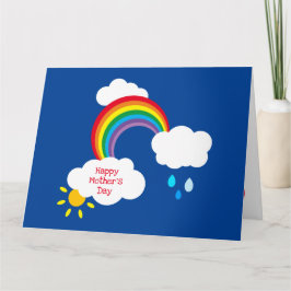 Cartão do Dia das Mães Personalizado Arco-íris Tem