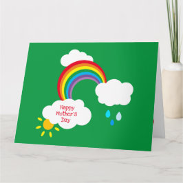 Cartão do Dia das Mães Personalizado Arco-íris Tem