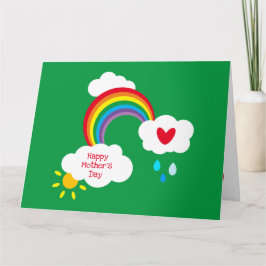 Cartão do Dia das Mães Personalizado Arco-íris Tem