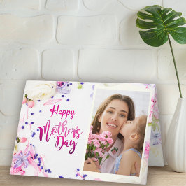 Cartão do Dia das Mães Personalizado com Foto e Te