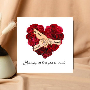 Cartão do Dia das Mães Personalizado de Mommy Nós 