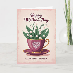 Cartão do Dia das Mães Plum Teacup