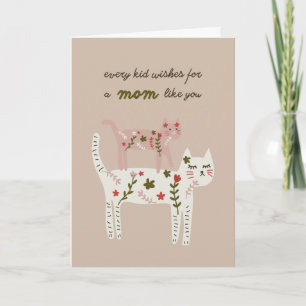 Cartão do Dia das Mães Pretty Kitties