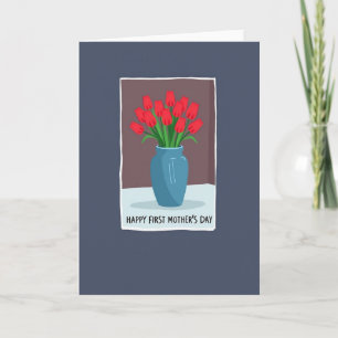 Cartão do Dia das Mães Red Blooms