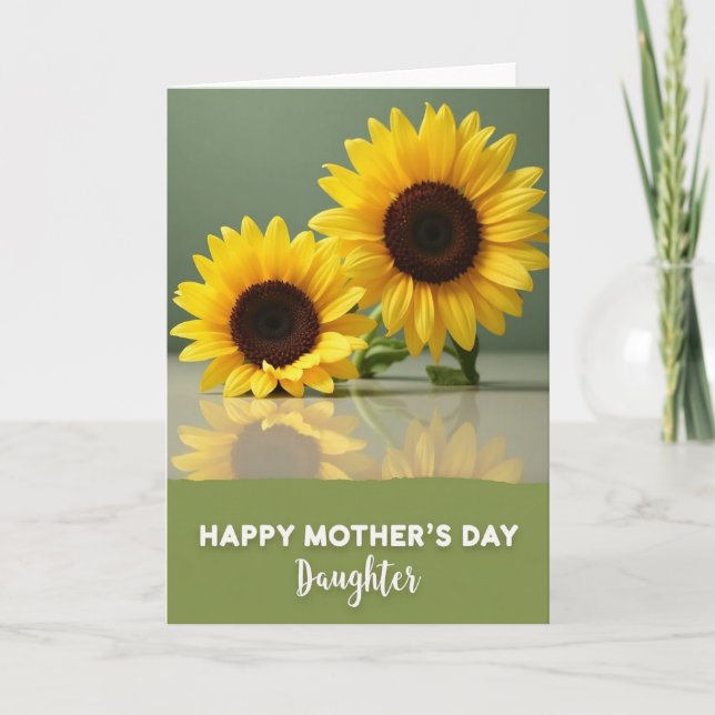 Cartão do Dia das Mães Reflexo Floral (Frente)
