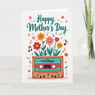 Cartão do Dia das Mães Retro Blooms