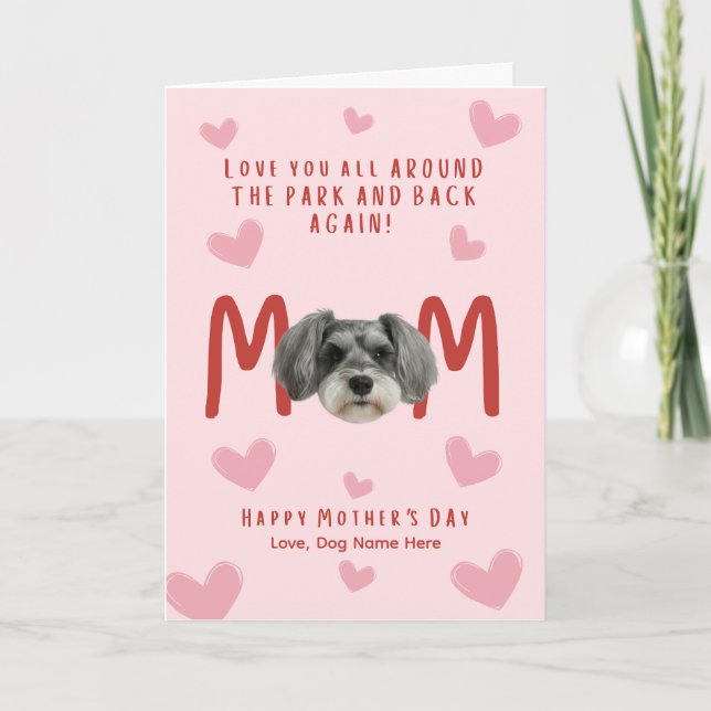 Cartão do Dia das Mães schnauzer (Frente)