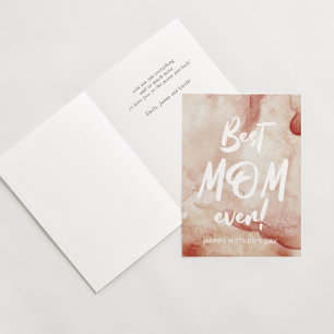 cartão do dia das mães splash de aquarela melhor m