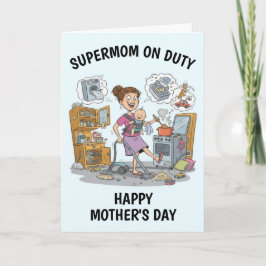 Cartão do Dia das Mães Super Mãe