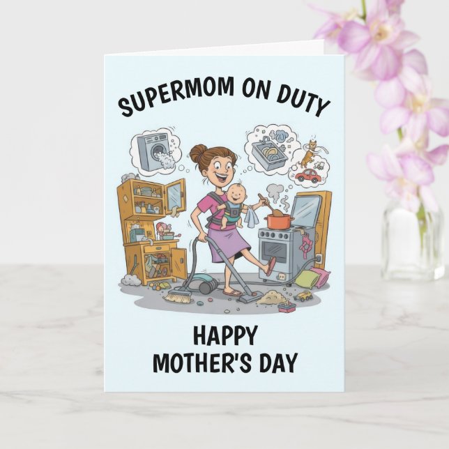 Cartão do Dia das Mães Super Mãe (Orquídea)