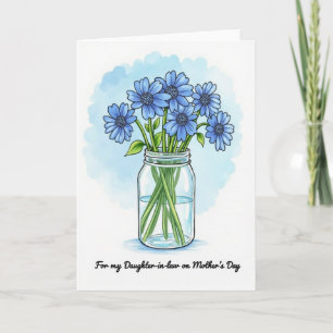 Cartão do Dia das Mães Sweet Blue Daisy